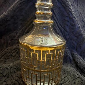 Vintage Imperial Glass Co. Shoji Decanter 22-Karat Gold, 1960s